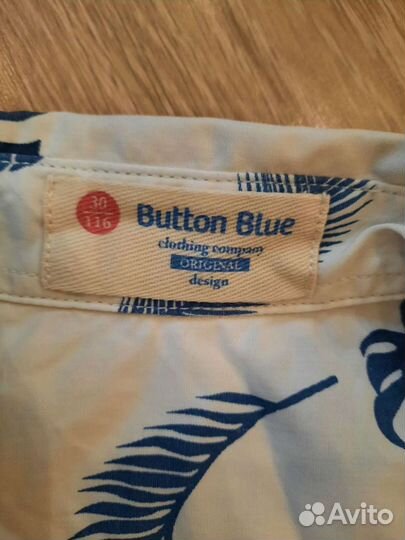 Рубашка button blue 116