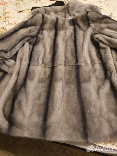 Шуба норковая серая бабочка 46-48