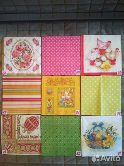 Салфетки д/декупажа Пасха, ручн.работа