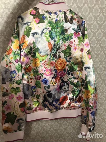 Блузка в цветочек/лонгслив на 8-10лет для девочки