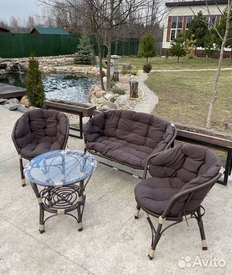 Комплект садовой мебели из ротанга