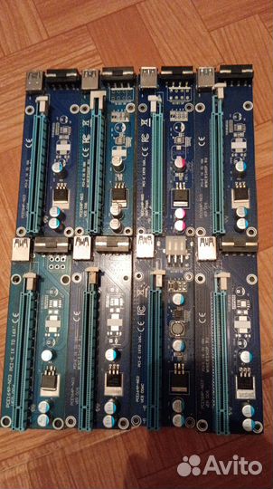 Рейзера molex/sata для видеокарт + бп 2400w