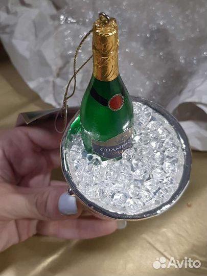 Ёлочные игрушки бутылка шампанского