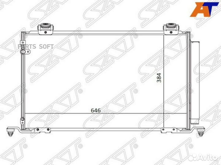 Радиатор кондиционера Тойота Авенсис AZT25 1/2AZ
