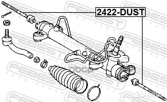 2422dust Тяга рулевая перед прав/лев Febest