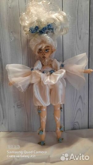 Кукла хенд-мэйд из бязи грунтованный текстиль