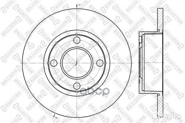 6020-4737-SX диск тормозной передний Audi 80 B