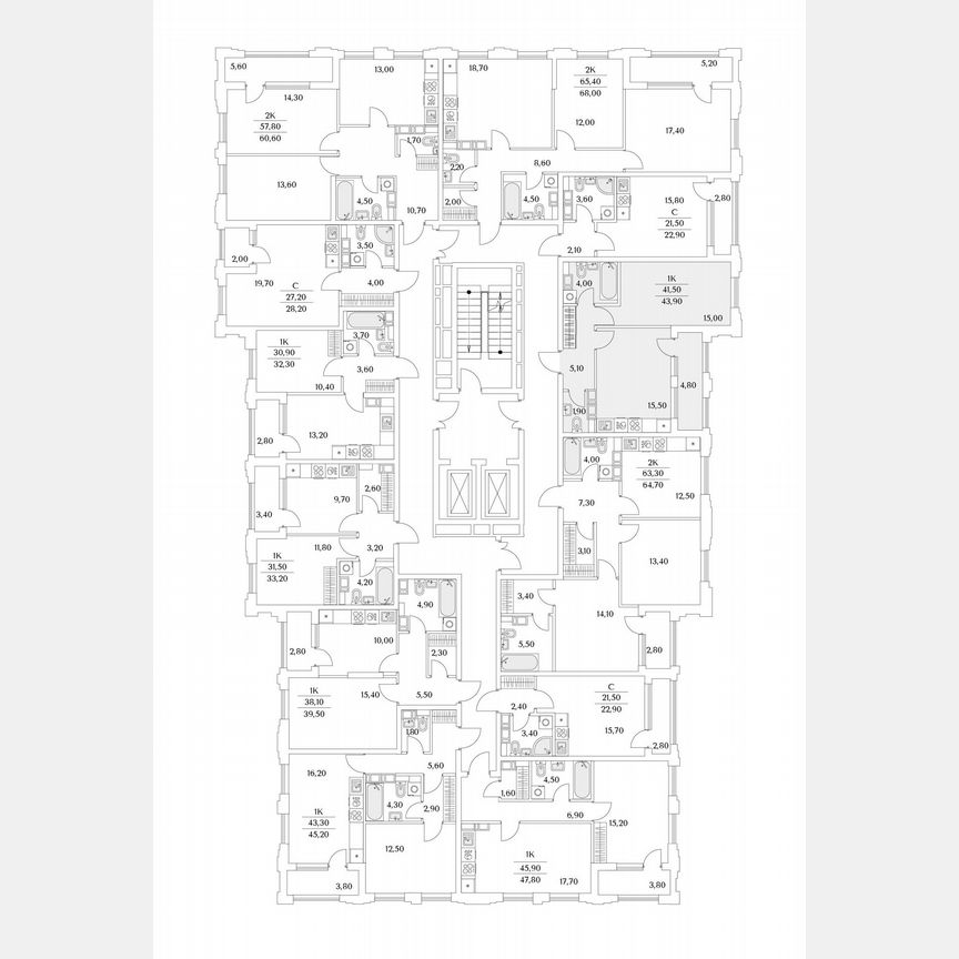 1-к. квартира, 43,7 м², 5/13 эт.