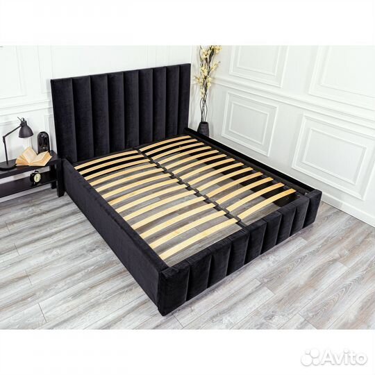 Кровать 140х200 двуспальная черный