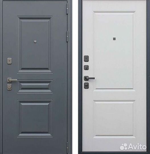 Дверь входная серая металлическая Барселона