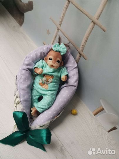 Мини Реборн обезьянка