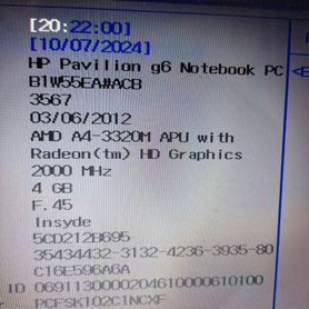 Ноутбук hp pavilion g6