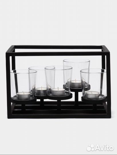 Подсвечник металлический 5 Свечей Лофт Loft