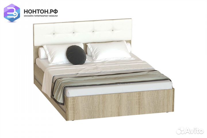 Кровать Белладжио 1.6 м дуб сонома / белый