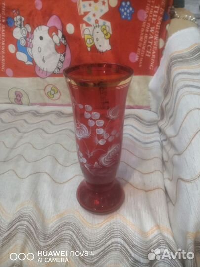 Ваза цветное стекло СССР