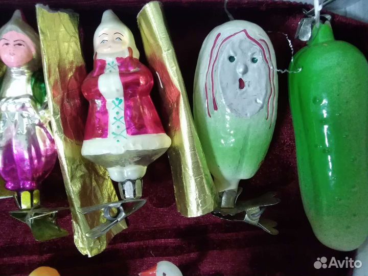 Елочные игрушки СССР на прищепке 50 г