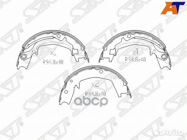 Колодки барабанные зад hyndai santa FE 01-06/getz