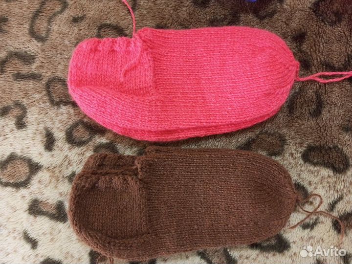 Вязаные носки и следы на Казачьем