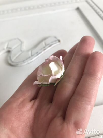 Бумажные цветы скрапбукинга рукоделия 99шт