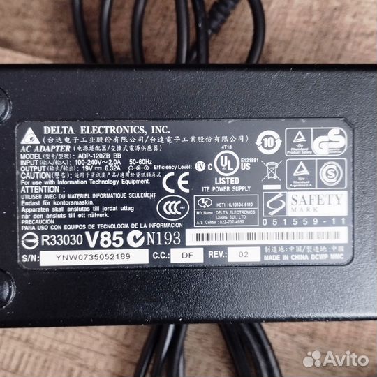 Блок питания Оригинальный Delta AS Adapter ADP-120