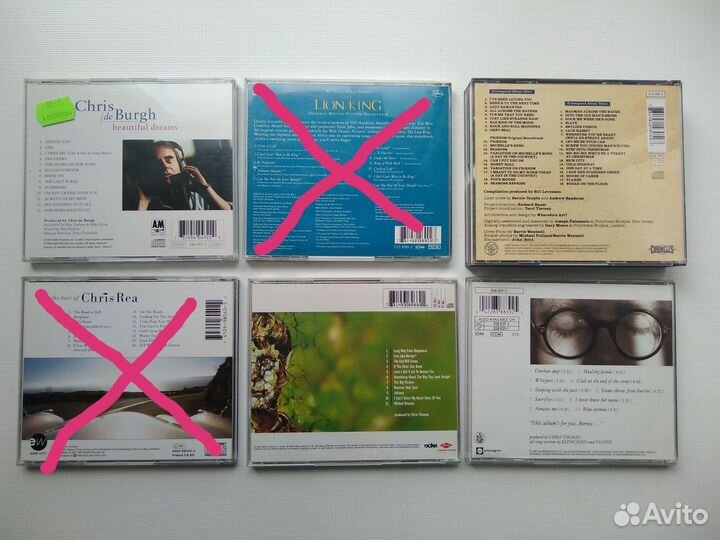 Компакт диски Elton John, Chris Rea, Chris ge Burg