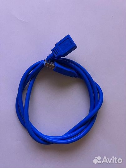 Кабель удлинитель gsmin AA-84 USB 3.0, (1 м Синий)