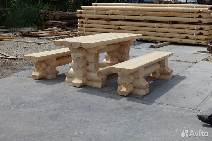 Сруб Дачной мебели из оцилиндрованного бревна