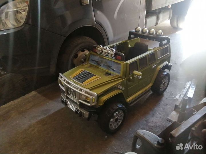 Детский электромобиль джип хамер бу