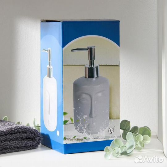 Дозатор для жидкого мыла «Тотем», 330 мл, цвет сер