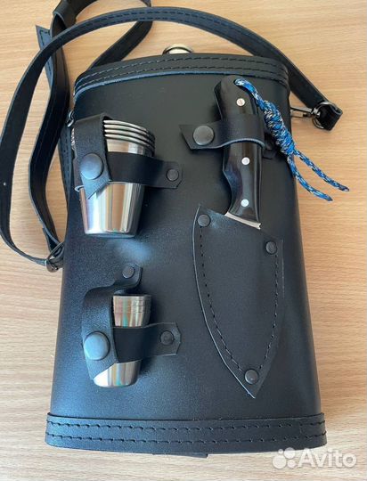 Походный набор (фляга, рюмки, нож)