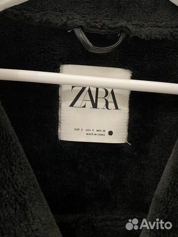 Дублёнка женская Zara чёрная оригинал