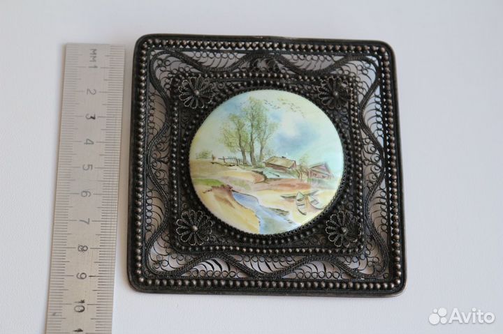 Картина панно эмаль скань