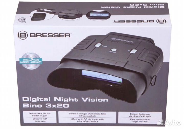 Новый цифровой бинокль ночного видения Bresser3x20