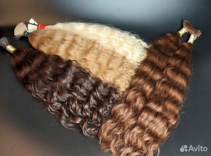 Волосы для наращивания Exclusive +, кудри, опт