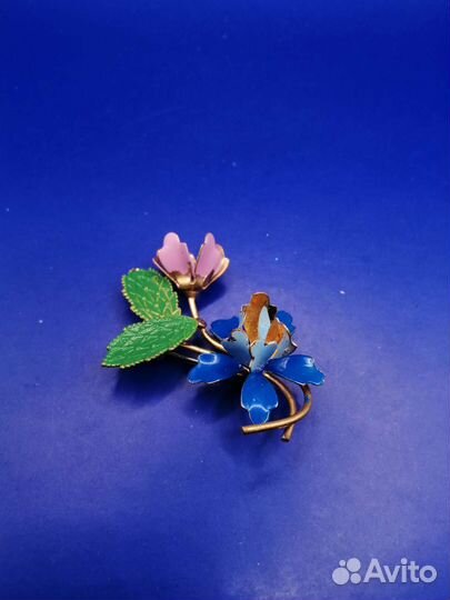 Брошь Брошка Винтаж Чехия Эмаль