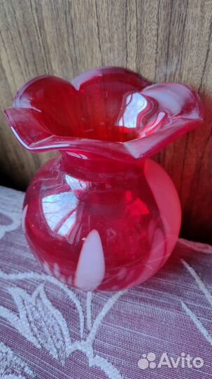 Ваза цветное стекло СССР