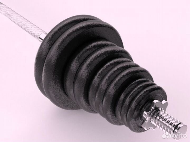 Набор гантелей и штанга unixfit в кейсе 50kg 77.20