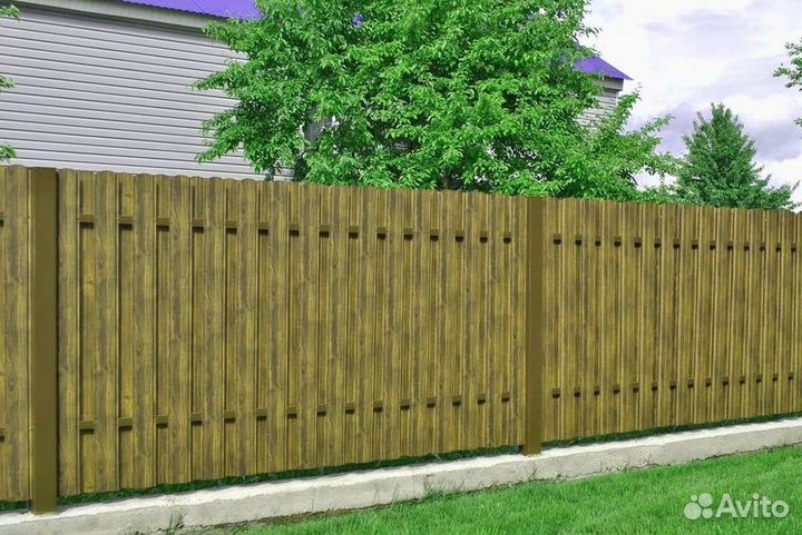 Заборы из евроштакетника со склада новые