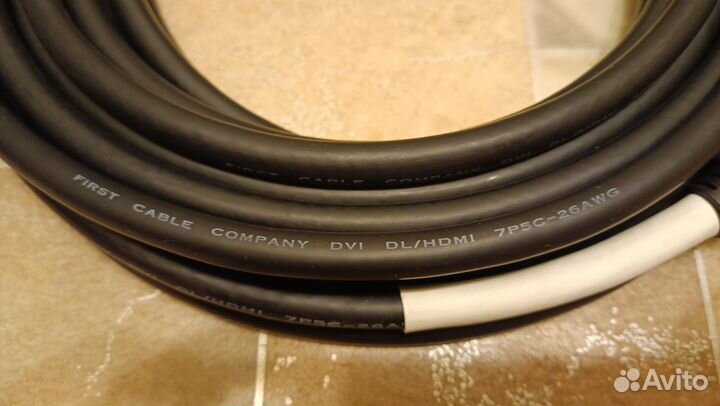 Кабель hdmi - DVI-D, 10 метров, First Cable
