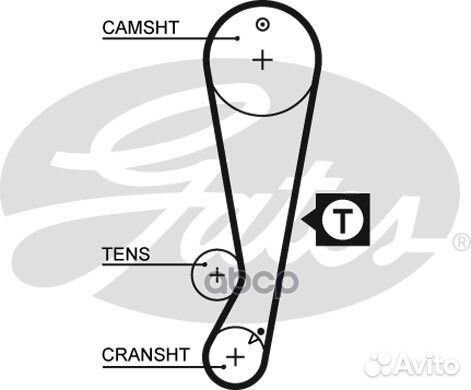 Ремень грм toyota 1.6 92-00 (117x21) 5403XS Gates