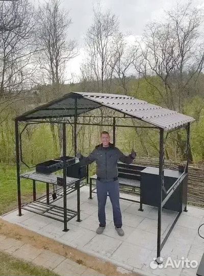 Мангал с печью