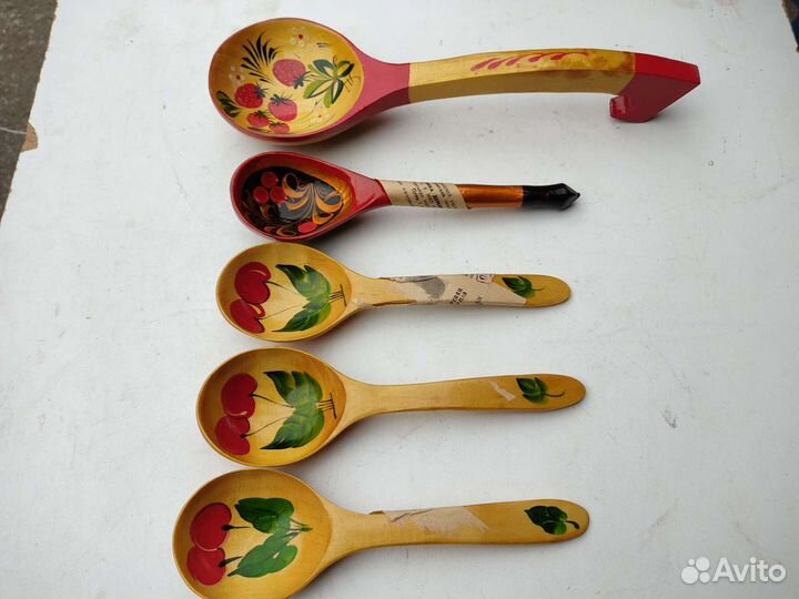 Деревянные ложки хохлома,новые, СССР