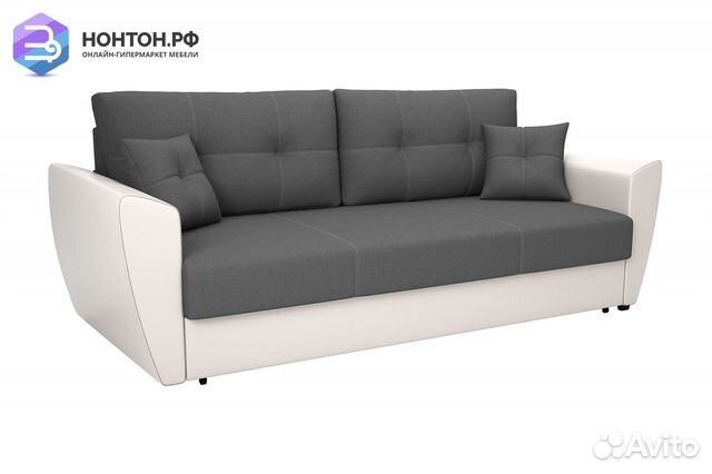 Диван выкатной Фортуна New серый / белый
