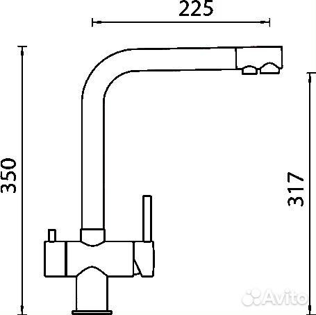 Смеситель Schock Cristalite Vitus баварский камень