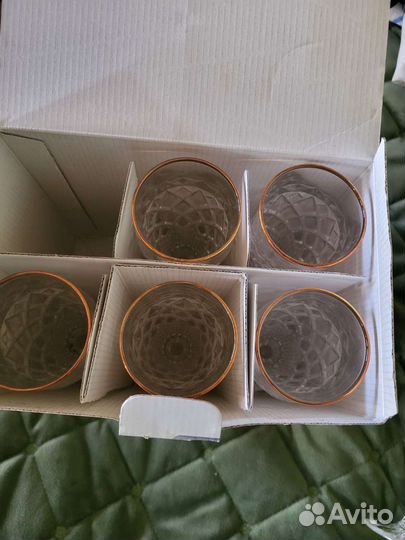 Новые хрустальные фужеры богемское стекло