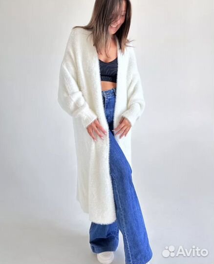 Кардиган длинный пушистый