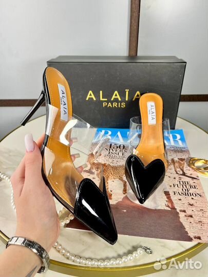 Туфли женские Alaia мюли с сердечком