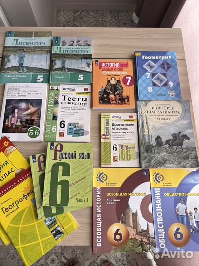 Учебники литература, история 5,6,7 класс