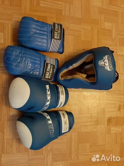 Боксерский шлем, перчатки боксёрские