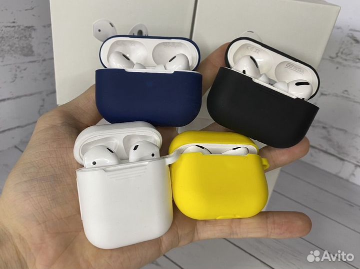 AirPods 2, 3, Pro, Pro 2 (гарантия + чехол)
